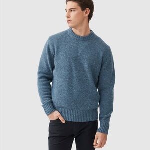 J. Crew Blue Wool Blend Pullover Crew Jumper Large